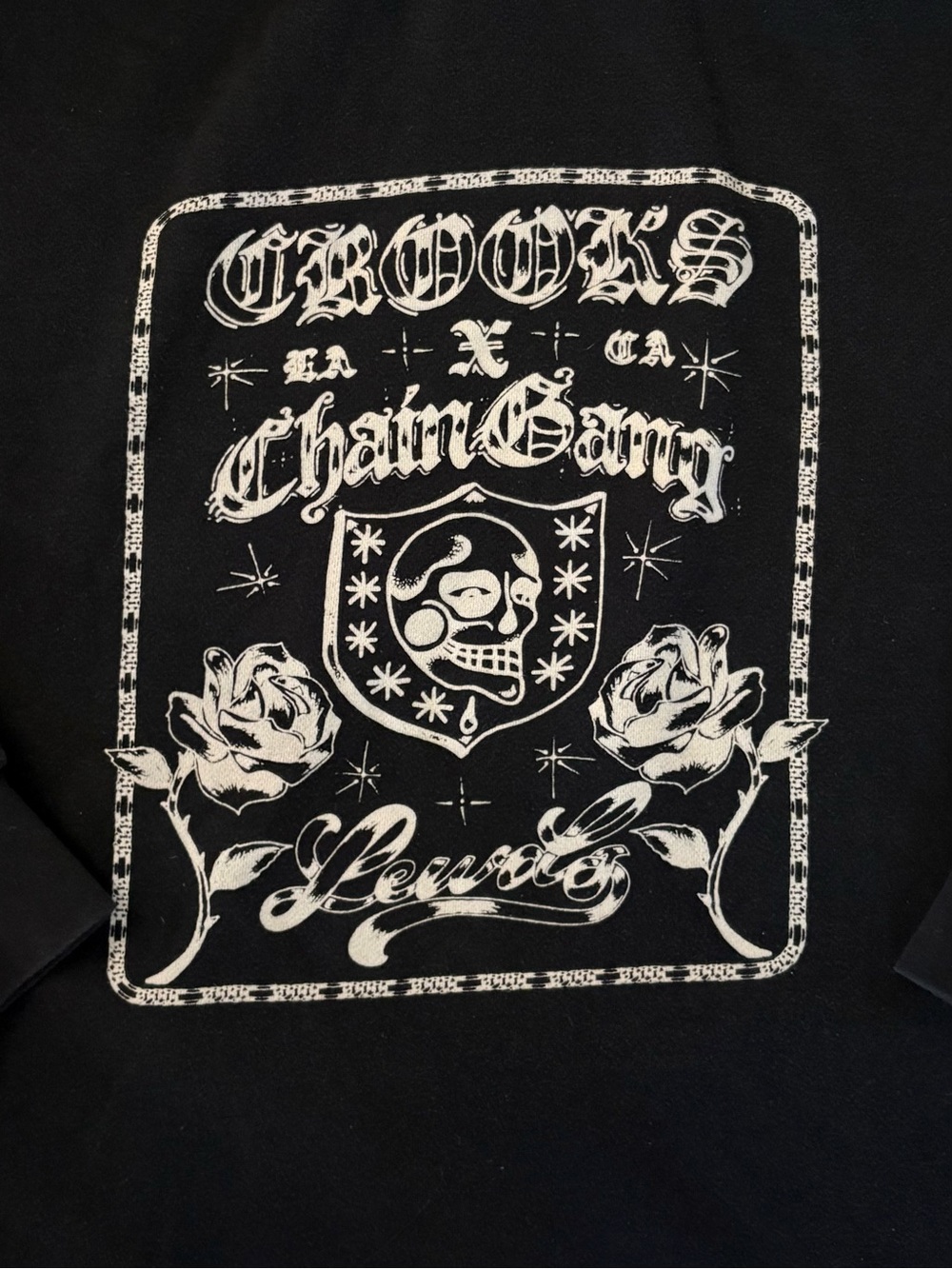 Crooks & Castles Chain Gang Black Hoodie Pullover Size 2XL
